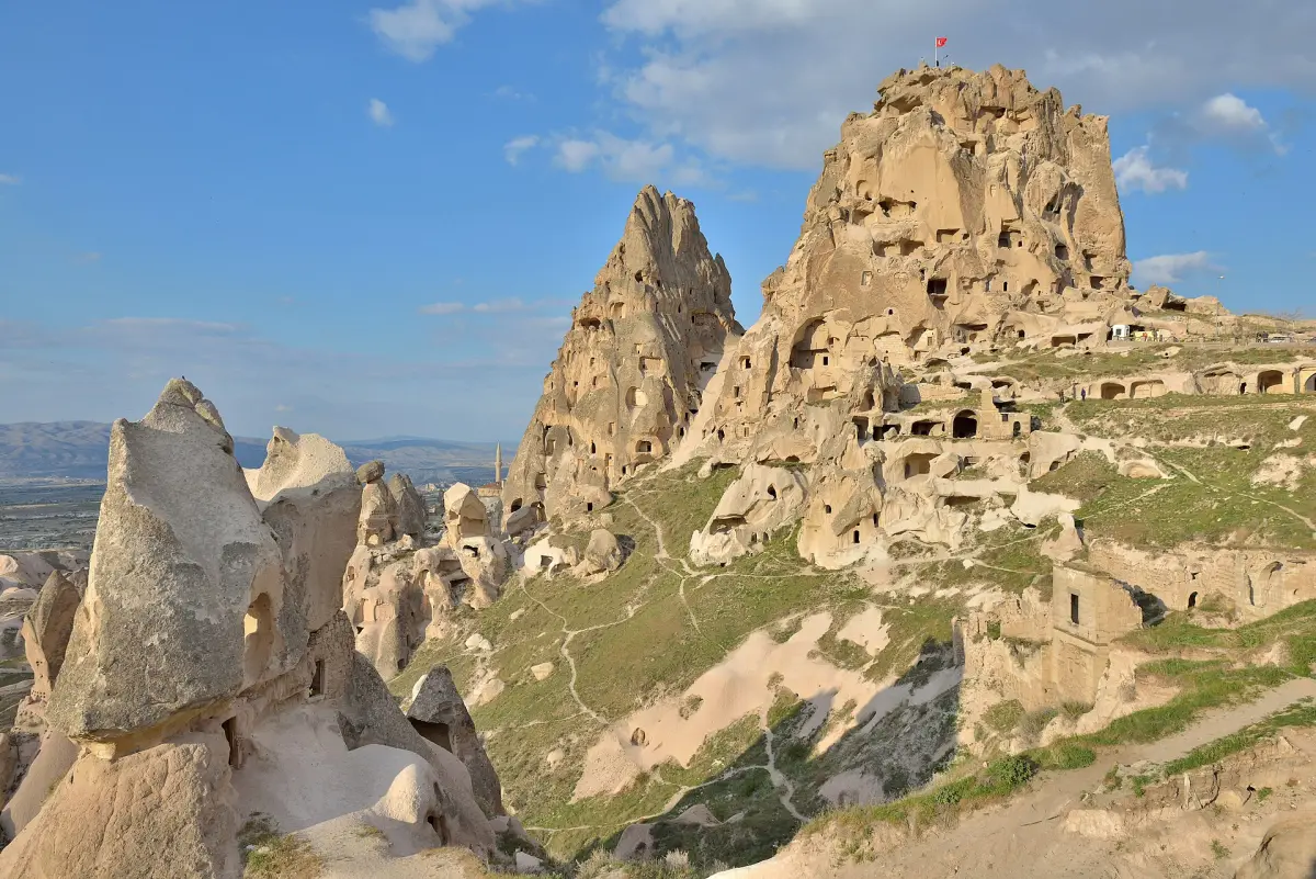 Le château rupestre d'Uçhisar en Cappadoce