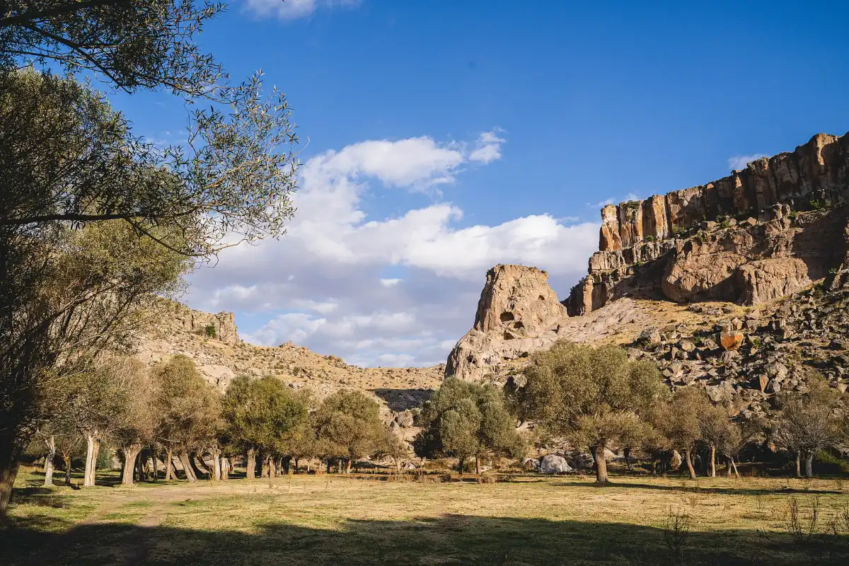 Canyon vert et riviere de la Vallee d'Ihlara en Turquie
